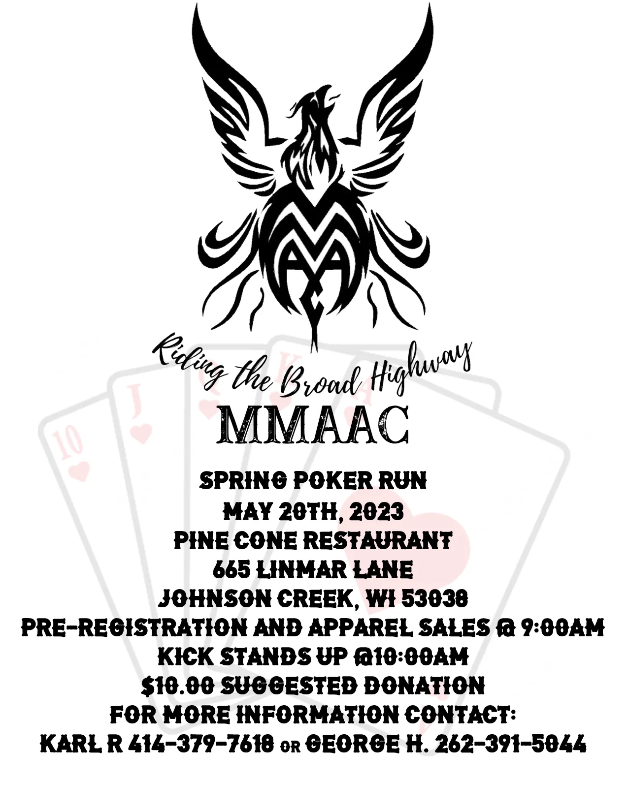 Poker Run May 20th MMAAC